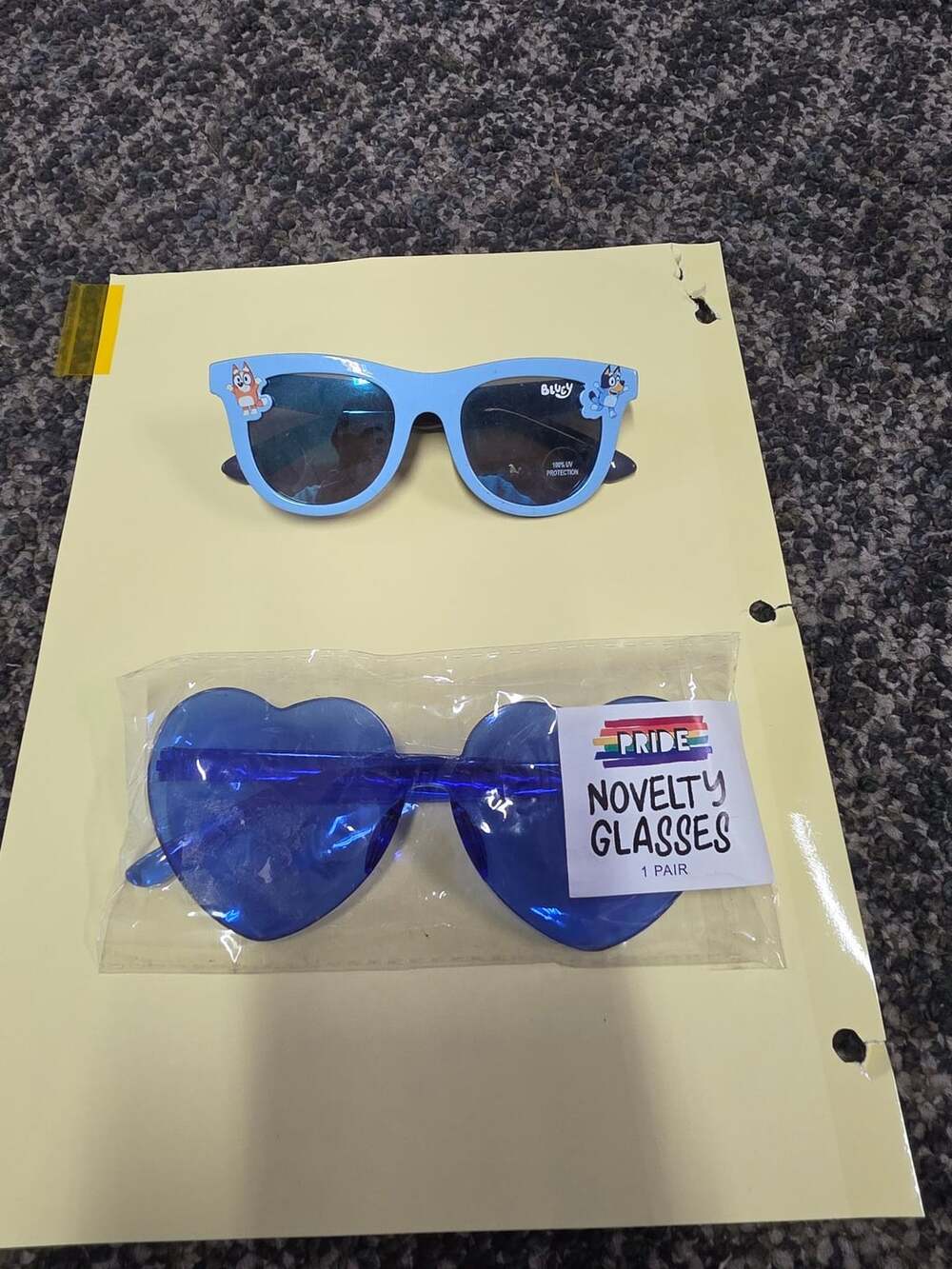Bluey And Pride Heart Novelty Sunglasses Bundle
